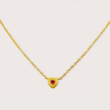 Medina Heart Necklace (Red) - Cadena Jewellery