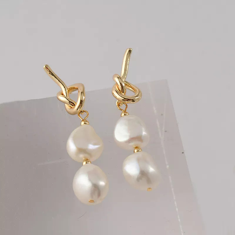 Pearl Drop Earrings-Earrings-Cadena Jewellery